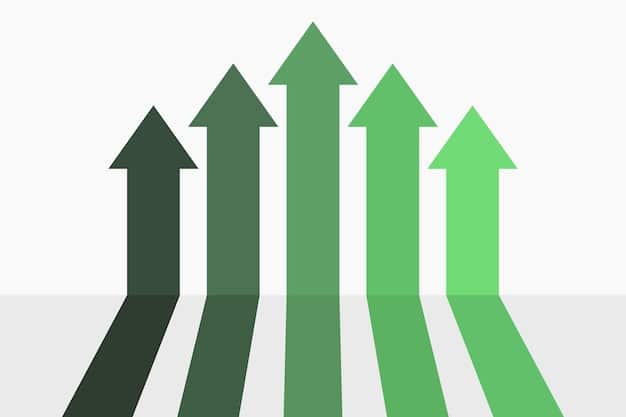 Graphic showing an upward trending sales chart, illustrating the 