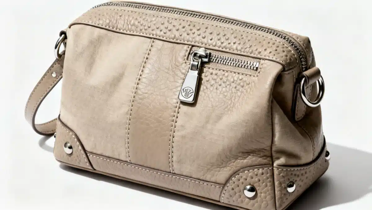 Close-up of a durable, stylish affordable handbag showcasing quality