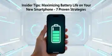 Hand holding a smartphone with full battery icon, illustrating insider tips for maximizing battery life on your new smartphone.