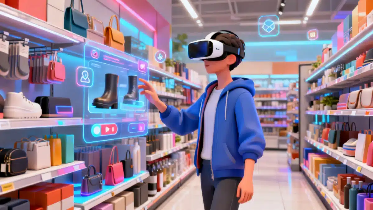 Immersive virtual reality online shopping experience