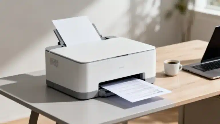 Modern 40 ppm home office printer delivering documents efficiently
