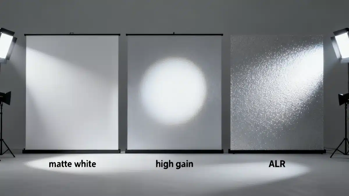 Projector screen material comparison for optimal viewing