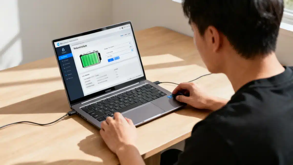 Checking battery health on a refurbished laptop