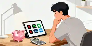 Person reviewing subscription services to maximize memberships savings