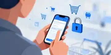 Secure mobile shopping on smartphone, depicting safe online transactions