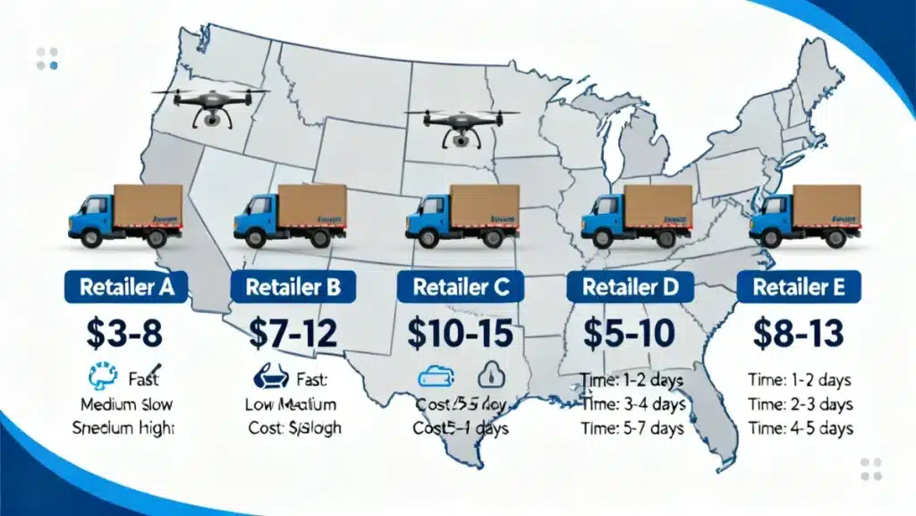 Comparing Shipping Options: Costs & Delivery for 5 Major Retailers