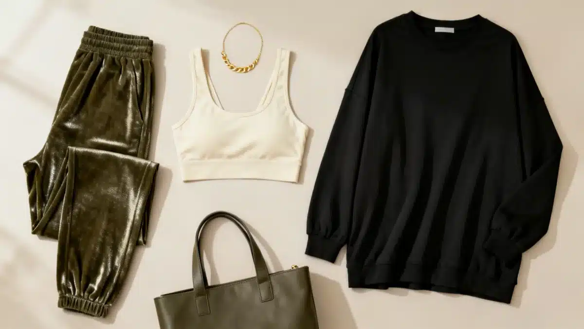 Stylish and affordable athleisure outfit components