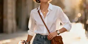 Woman showcasing timeless affordable accessories to elevate her outfit