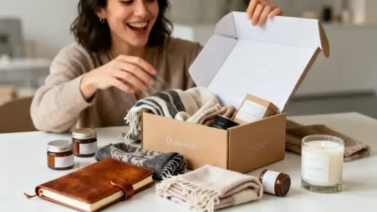 Unboxing a curated subscription box, revealing quality products and the excitement of discovery.